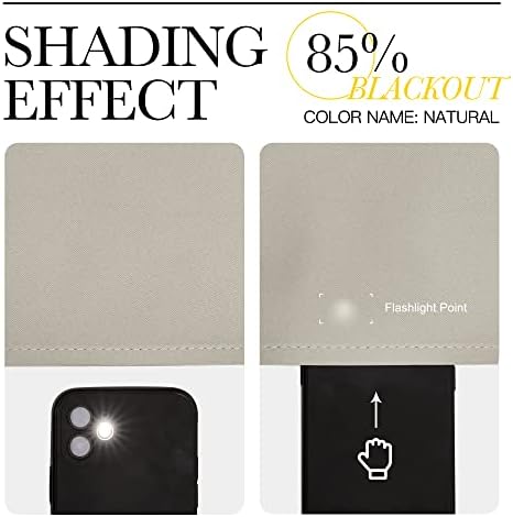 NICETOWN Natural Door Curtain for Doorway Privacy, Curtains 132 Inch Length, Room Divider Curtain Cover, Blackout Temporary Insulated Closet Curtain for Bedroom Closet (1 Panel, 5ft Wide) - Image 5