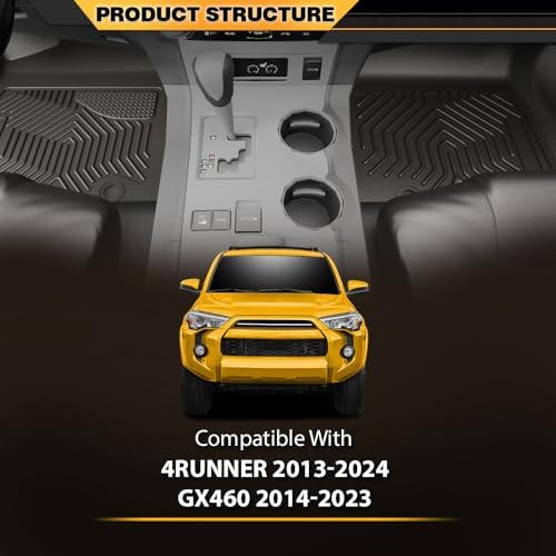 G-PLUS TPE 3PCS Floor Mats Fit 2013-2023 Toyota 4Runner - Image 6