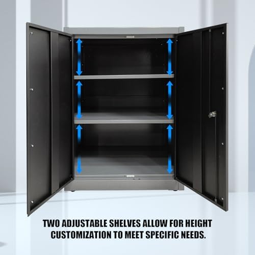 JZD Free Standing Garage Tool Storage Cabinets and Workbench with Lockable Cabinets, for Auto Repair Shop, Workshop - Image 7