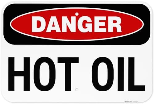 Danger Hot Oil OSHA Sign, by SigoSigns