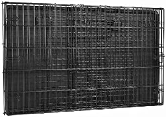 Amazon Basics Portable, Foldable Metal Wire Dog Crate with Removable Tray, Divider Panel, Easy to Assemble, for Large Dogs, 48 x 30 x 32.5 in, Black - Image 4