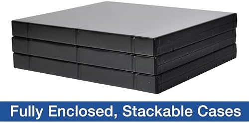 UniKeep 3 Ring View Binder - Binder Case is Fully Enclosed - Available in White, Clear, or Black and in Different Spine Sizes (Box of 20, Black, 1.0 Inch) - Image 2