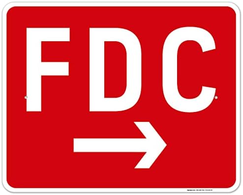 FDC Right Arrow Sign, Red Background, by SigoSigns