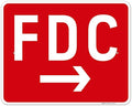 FDC Right Arrow Sign, Red Background, by SigoSigns