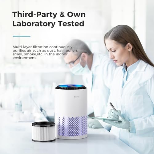 AROEVE Air Purifiers for Bedroom with Sleep Mode Speed Control-MK01A(White) - Image 6