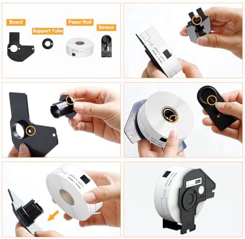 (12 Rolls + 1 Frame, 4800 Labels) Labelebal Compatible 1-1/7" x 3-1/2"(29mm x 89mm) Direct Thermal Labels Replacement for DK-1201 Shipping Mailing Postage Address Compatible for Brother QL Printer - Image 4