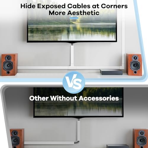 Cord Covers for Wires on Wall Extra-Long, 13.12ft TV Cord Hider Kit, Paintable Cable Management Concealer, TV Wire Hider for Wall, White Cable Raceway Channel, 4 x L39in x W0.95in x H0.55in - Image 7