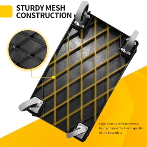 MaxWorks Heavy Duty 2‑Shelf Service Cart 500 lb Capacity Polypropylene Utility Cart with 5" Non‑Marring Casters Deep Trays and Built‑In Tool Storage for Garage Warehouse Workshop (80855) - Image 3