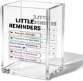 Inspirational Office Acrylic Cosmetic Pen Pencil Holder Cup, Little Reminders Pencil Organizer, You are Enough Positive Desk Decor Accessories, Motivational Gifts for Women Men Employee（A29） by Unknown