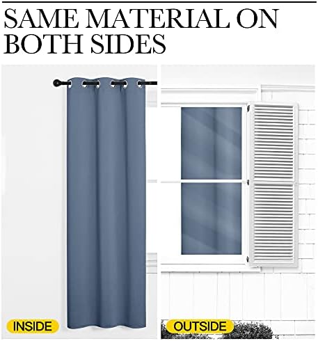 NICETOWN Verical Blinds for Living Room Bedroom Dining Sunroom Basement Wall Divider, Room Dividers Space Screens Partitions, Extra Large Blackout Curtain (1 Pack, 20ft Wide x 8ft Long, Stone Blue) - Image 6