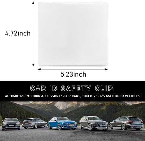 Ziciner Car Registration and Insurance Holder, 5.2"× 4.7" Premium Leather Auto Glove Box Organizer with Closure, Essential Car Document Holder for Card, Driver License (White) - Image 2