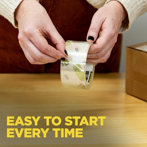 Scotch Sure Start Packing Tape Refill, 1.88 in x 54.6 yd, 6 Rolls - Image 6