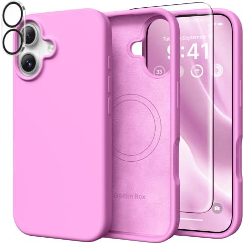 GolbinBox Magnetic for iPhone 17 Case, Silicone Cover, Cherry Blossom by GolbinBox