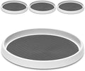 12-Inch Non-Skid Turntable Lazy Susan Organizer [4 Pack] - Spinning Rack for Cabinet Table Top, Pantry Organization Storage, Kitchen, Fridge, Vanity, Countertop, Under Sink Organizing, Spice Spinner by MakeLifeBetterEasier