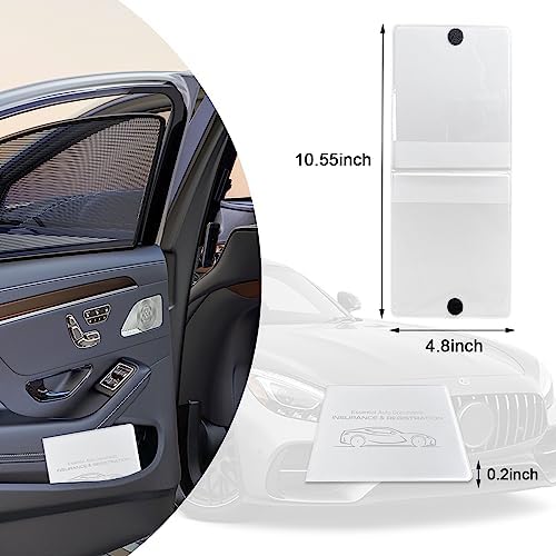 Ziciner Car Registration Insurance Holder, 2Pack Essential Auto Card Document Glove Box Organizer with Touch Fastener, Vehicle Interior Accessories Perfect for Most Car, Truck, SUV (White/Small Car) - Image 2