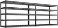REIBII 60" W Garage Shelving Heavy Duty Metal Shelving 3000LBS Storage Shelves Adjustable Metal Shelves for Industrial 5 Tier Garage Shelves for Basement Pantry Warehouse 60" W x 24" D x 72" H 2 Pack by REIBII