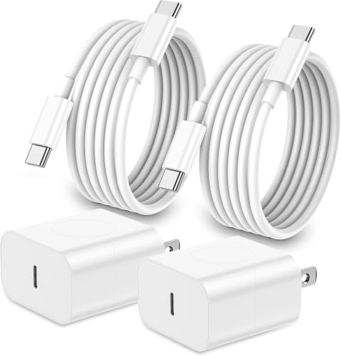 iPhone 18 17 16 15 Charger Fast Charging 2Pack Apple USB C Charger Block by Icseio