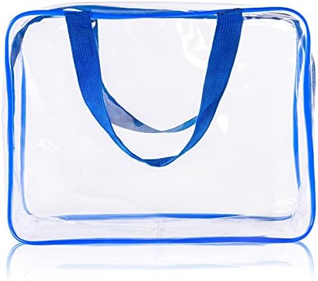 2Pcs Crystal Clear PVC Travel Toiletry Bag Kit for Women Men, Cosmetic Bags - Image 6