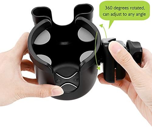 Accmor Stroller Cup Holder with Phone Holder, Bike Cup Holder, Walker Scooter Wheelchair Cup Holder Attachment, Universal Cup Holder for Uppababy Graco Strollers - Image 6