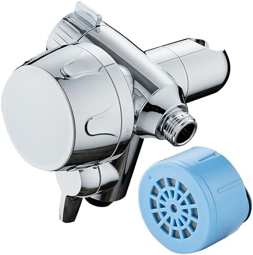AquaCare Combo Shower Head Water Filter with Built-in 3-way Water Diverter by HotelSpa
