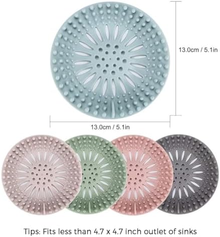 Gotega 5 Pack Sink Drain Strainer, Hair Catcher for Bathroom Tub Shower - Image 4