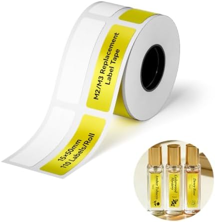 NIIMBOT M2/M3 Self-Laminating Label Sticker 0.59''×1.97'', Gold by NIIMBOT%C2%AE