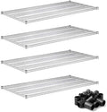 30" x 60" Chrome Wire Shelf for Shelving Units, 4 Pack Replacement Shelves for Wire Rack, NSF by Zedfire