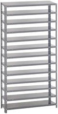 Quantum Storage Systems 1275-000 IRONMAN Solid Heavy Duty 13 Shelves 75" H x 36" W x 12" D by QuantumStorageSystems