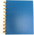 Talia Discbound Notebooks, Planner, Customizable, With 1" Gold Discs (Deep Lake Blue, Midsize (7.5in x 9.75in)) by Talia