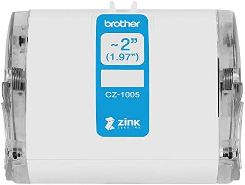 Brother Genuine CZ-1005 Continuous Length ~ 2 (1.97”) 50 mm Wide x 16.4 ft. (5 m) Long Label roll Featuring Zink Zero Ink Technology - Image 3