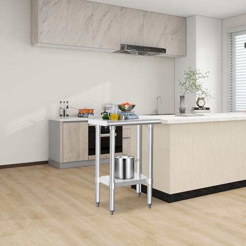 HARDURA Stainless Steel Commercial Work Table with Undershelf 14×24 Inches - Image 7