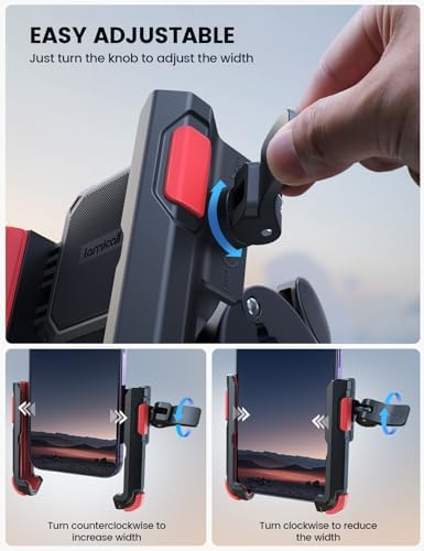 Lamicall Motorcycle Bike Phone Mount, 1s Lock Bike Phone Holder - Image 4