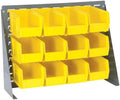 Quantum Storage Systems QBR-2721-230-12YL Ultra Bin Complete Bench Rack Package with 12 Ultra Bins, 27" x 8" x 21" , Yellow by QuantumStorageSystems