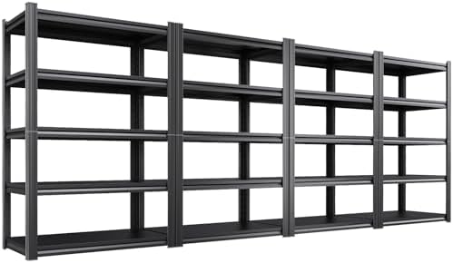 4 Pack Storage shelves Heavy Duty Metal Garage Shelving,71"H x 35"W by CreatingaComfortableLiving