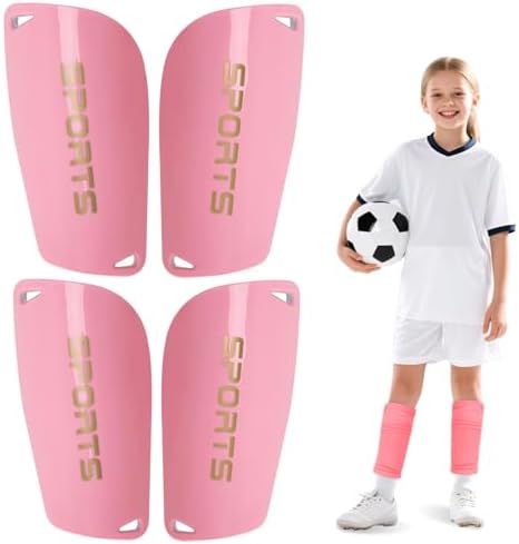 Kids Soccer Shin Guards 2 Pairs Slip-in Youth Shin Pads for Boys Girls, Lightweight PP+EVA Soccer Protective Gear Fits with Shin Guard Sleeves(not Included), Toddler to Teen Sizes Multiple Colors by Unknown