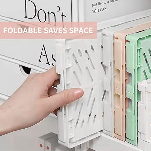 3 Pack Mini Plastic Storage Basket for Shelf Organizing,Collapsible Crate Folding Storage Bin for Desk Organizer Stackable Containers for Home Kitchen Classroom Office Bathroom Storage(5.9x3.9x2.2") - Image 4