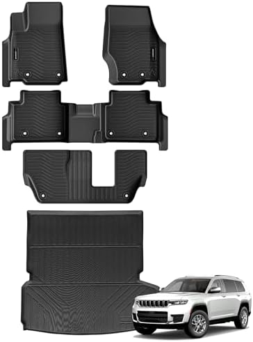 AUXKO Floor Mats Cargo Mat for Jeep Grand Cherokee L 7 Seat 2026-2021 by AUXKO