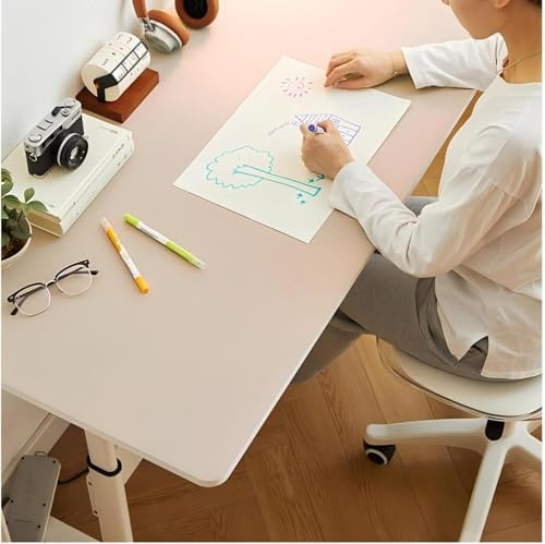 Bloss Extra Large Leather Desk Mat 47.2" x 24" Non-Slip Dressing Table Cover Protector, Waterproof Student Study Desk Mat, PU Leather Computer Writing Desk Pad for Home Office and Decor - Beige - Image 4
