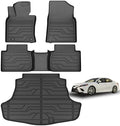 PARTZER Floor Mats for Toyota Camry 2018-2024 FWD Only (Not Fit Hybrid or AWD), Custom Fit All-Weather TPE Floor Liners, Front & 2nd Row & Cargo Liner for Camry Car Accessories by Partzer
