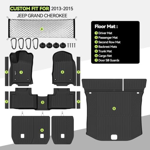 All Weather TPE Floor Mat Set for 2013-2015 Jeep Grand Cherokee - Image 2