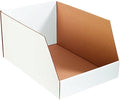BOX USA Open Top Bin Boxes Jumbo 16"L x 24"W x 12"H White 25-Pack, for Shipping, Moving, Mailing, Packing, Packaging and Storage by TapeLogic