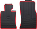 Car Floor Mats Custom Fit for Mini Cooper Mini Cooper Gen2 Hardtop R56, Clubman R55, Convertible R57 Black Red Rubber All Weather Protection Auto Floor Liners(Set of 2 Front Mats) by Lwope