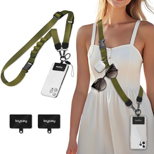 Icycay Phone Lanyard Crossbody Strap Neck Adjustable Teacher Women Green by Icycay
