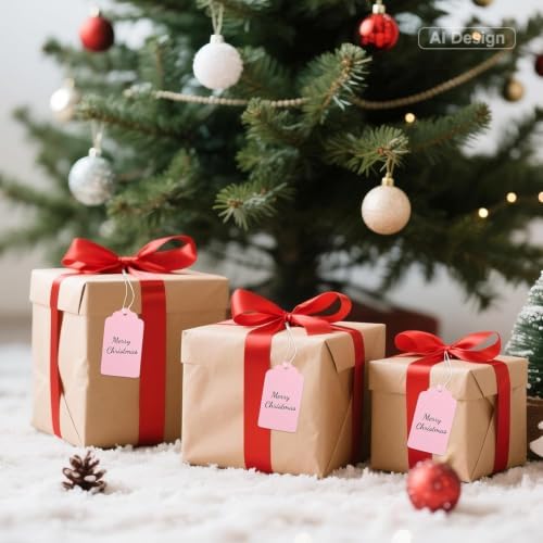 joycraft 200Pcs Gift Tags with String Attached, 2.8x1.6 in Pink Price Tags - Image 4