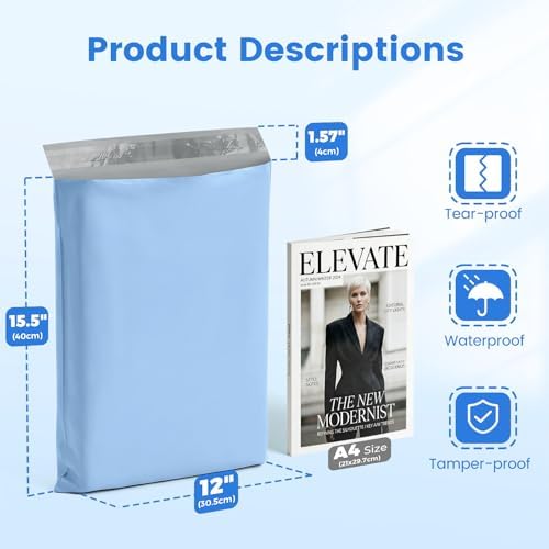 Metronic Poly Mailers 12x15.5 500PC Bulk Shipping Bags for Small Business - Image 2