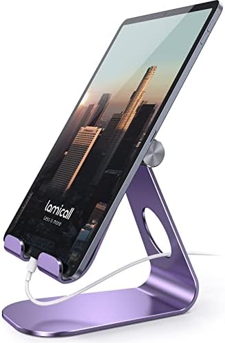 Lamicall iPad Stand Adjustable Tablet Holder, Sturdy Aluminum, Multi-Angle by Lamicall