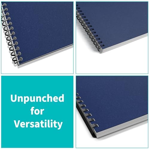 Binditek 12 Mil Sand-Textured Binding Covers, Letter Size, Navy, 50 Pack - Image 5