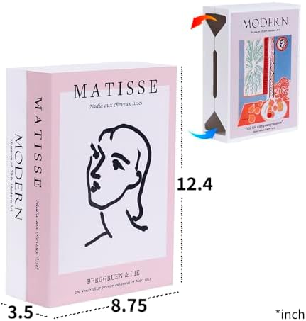 Book Shape Decorative Cable Management Box - Expandable Cable Organizer Box with Magnetic Closure for Home & Office (Modern Matisse, Large) - Image 2