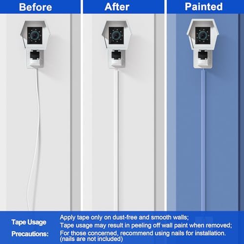 ZhiYo 68" Cord Hider for 1 Cable, Small Beige Wire Covers, 0.6" W x 0.4" H - Image 6