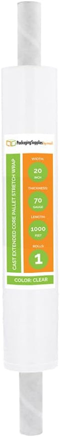 PSBM Stretch Wrap with Handles, 20 Inch x 1000 Feet, 70 Gauge by PackagingSuppliesbymail
